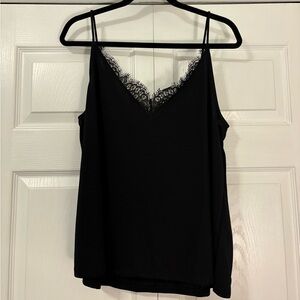 H&M Black Cami with Lace Detail